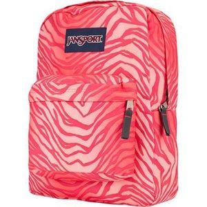 NWT Jansport Pink Zebra Print Backpack